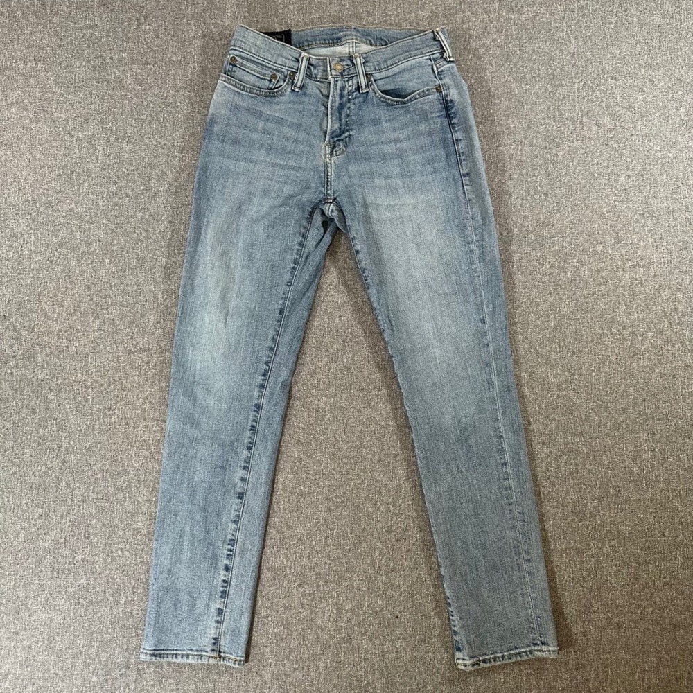 Abercrombie & Fitch Rustin Athletic Skinny Jeans Men 28x30 Light Wash Blue Denim